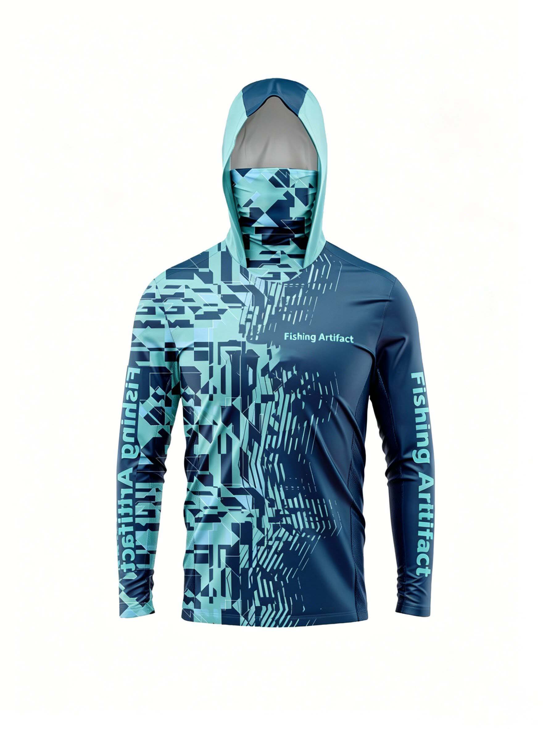 Sports Mask Breathable - 남성용 여름용 낚시 후드티, 긴 소매에