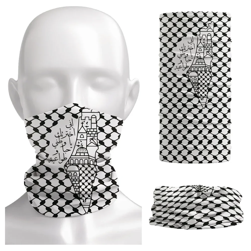 아랍 서예 반다나 민속 하타 쿠피야 패턴 넥 게이터 하 - Neck Gaiter Face Cover 리뷰 및 가격
